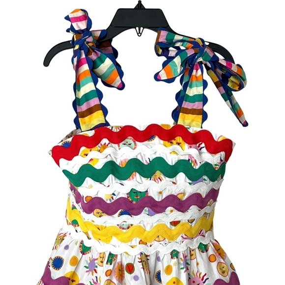 CeliaB Suhail Dress Sun Moon Print Astronomy Kitschy Whimsical Colorful size XS - Picture 9 of 16